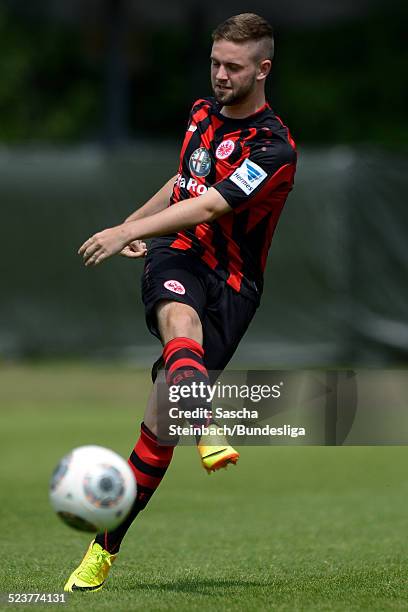 Marc Stendera in action during Eintracht Frankfurt Media Day for DFL on July 12, 2013 in Frankfurt am Main, Germany.