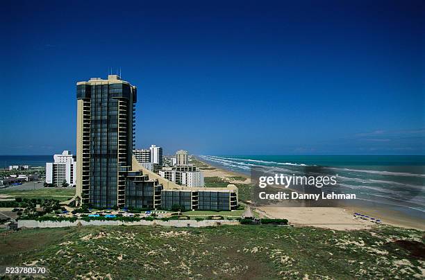 south padre island beachfront - south padre island beach stock pictures, royalty-free photos & images
