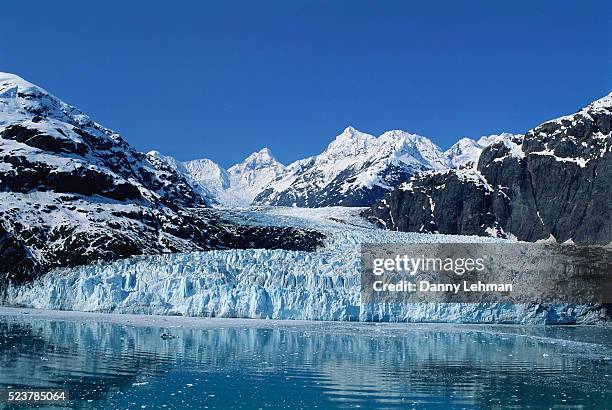 retreating margerie glacier in glacier bay - glacier stock-fotos und bilder
