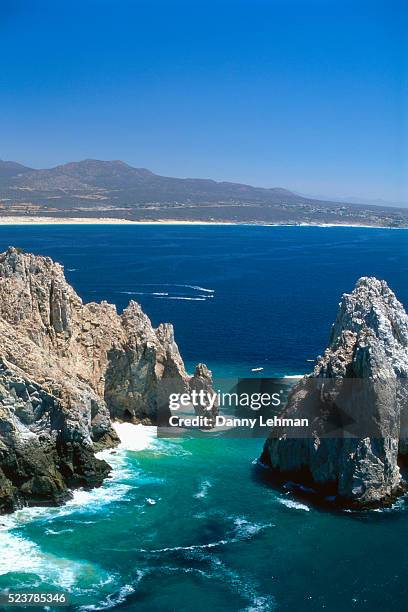 los arcos rock formations - cabo san lucas stock-fotos und bilder