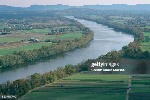 farmland around connecticut river - glenn marshal stock pictures, royalty-free photos & images
