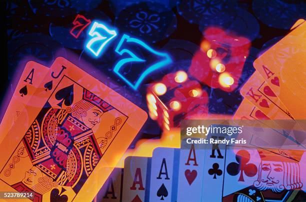 gambling icons - jeux photos et images de collection