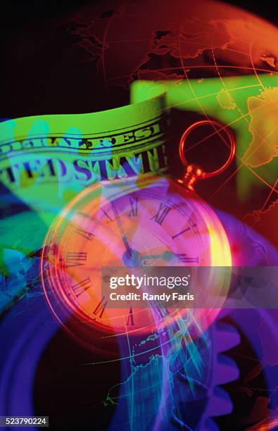 pressure within global financial markets - time is money stock pictures, royalty-free photos & images