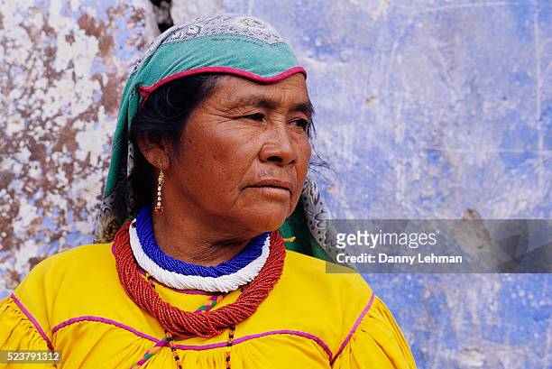 elderly huichol woman - traditional clothing stock pictures, royalty-free photos & images