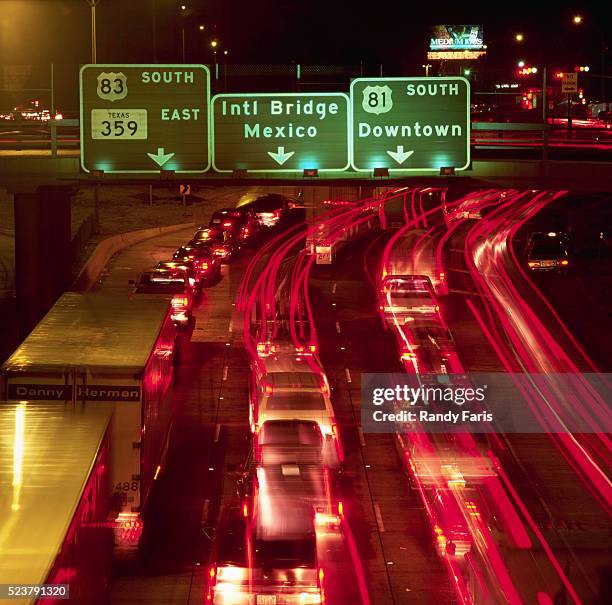 freeway in laredo - laredo stock pictures, royalty-free photos & images