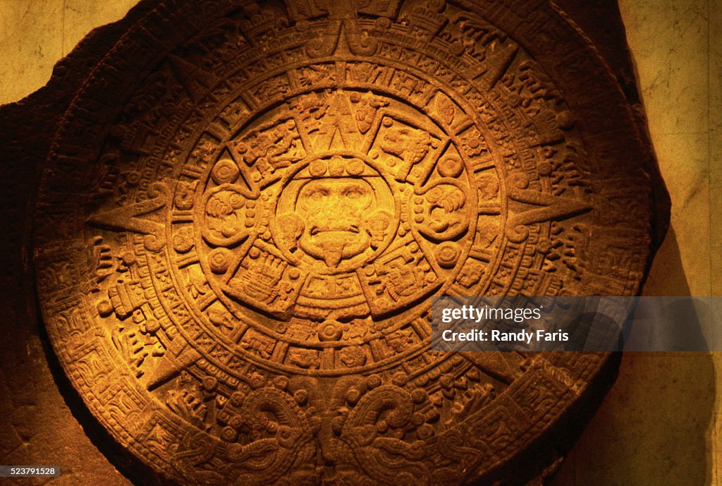 Aztec Carved Calendar Stone