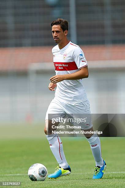 Rani Khedira of VfB Stuttgart in action during the DFL Media Day on July 18, 2013 in Stuttgart, Germany.