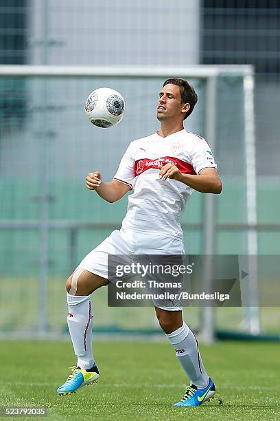 Rani Khedira of VfB Stuttgart in action during the DFL Media Day on July 18, 2013 in Stuttgart, Germany.