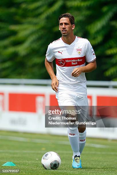 Rani Khedira of VfB Stuttgart in action during the DFL Media Day on July 18, 2013 in Stuttgart, Germany.