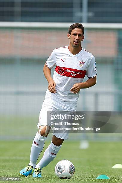 Rani Khedira of VfB Stuttgart in action during the DFL Media Day on July 18, 2013 in Stuttgart, Germany.