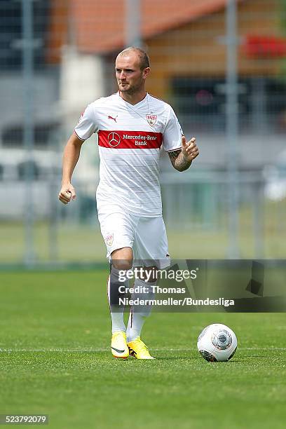 Konstantin Rausch of VfB Stuttgart in action during the DFL Media Day on July 18, 2013 in Stuttgart, Germany.