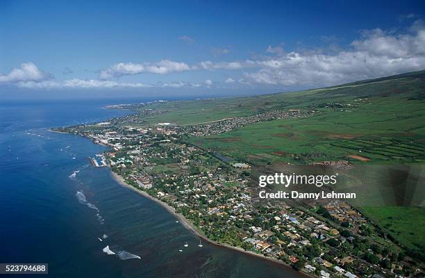 over lahaina - lahaina stock pictures, royalty-free photos & images