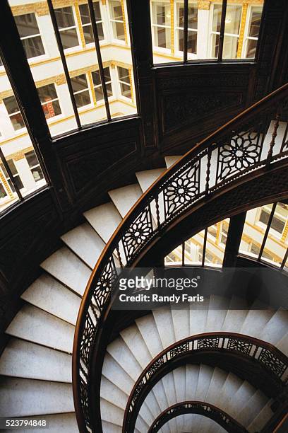 spiral staircase - rookery building stock pictures, royalty-free photos & images