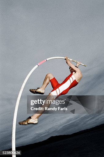 Pole Vaulter in Midair Pole Vaulter in Midair