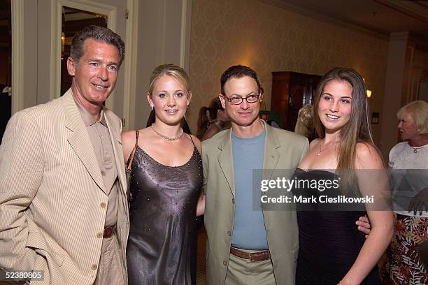 Actor Jack Scolia, Olivia Scolia, actor Gary Sinise and Jacquelin Scolia attend the 2nd Annual Steppenwolf Theatre Fundraiser Cocktail Party at the...