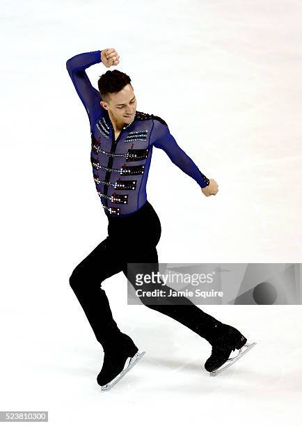 Adam Rippon of Team North America competes in the Men's Free Program on day 2 of the 2016 KOSE Team Challenge Cup at Spokane Arena on April 23, 2016...