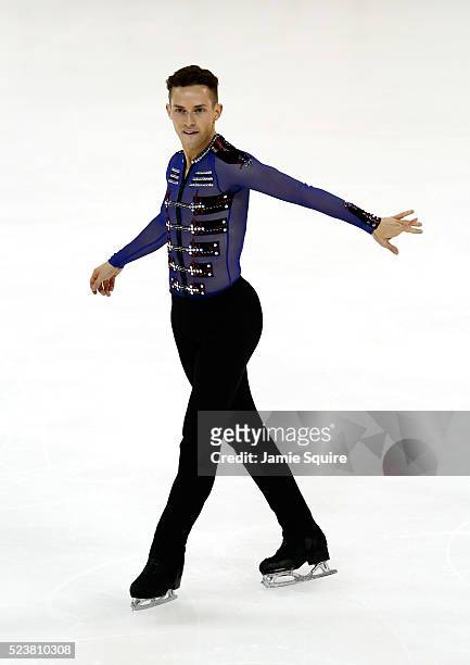 Adam Rippon of Team North America competes in the Men's Free Program on day 2 of the 2016 KOSE Team Challenge Cup at Spokane Arena on April 23, 2016...