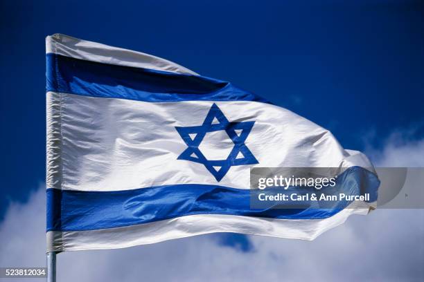 israeli flag - israeli stockfoto's en -beelden