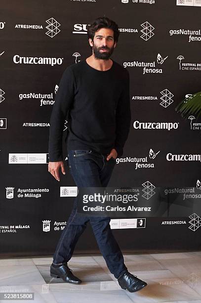 Actor Ruben Cortada attends "El Signo de Caronte" photocall at the Cervantes Theater during the 19th Malaga Film Festival on April 24, 2016 in...