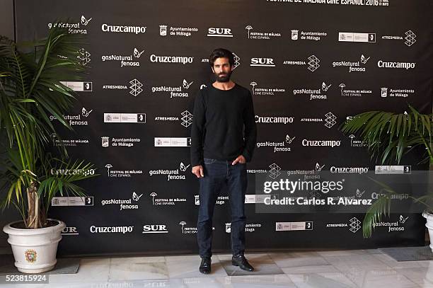 Actor Ruben Cortada attends "El Signo de Caronte" photocall at the Cervantes Theater during the 19th Malaga Film Festival on April 24, 2016 in...