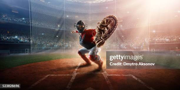 キャッチャーでスタジアム - baseball catcher ストックフォトと画像