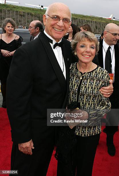 Actor Gavin MacLeod and wife Patti MacLeod arrives at the 2005 TV Land Awards at Barker Hangar on March 13, 2005 in Santa Monica, California.