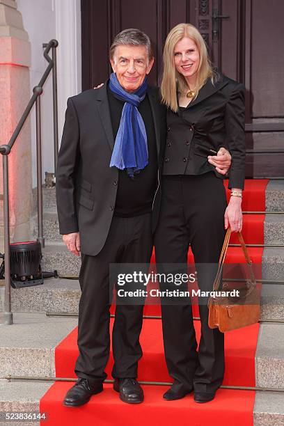 Rolf Kuehn and guest attend the premiere of the musical 'Tanz der Vampire' at Stage Theater des Westens on April 24, 2016 in Berlin, Germany.