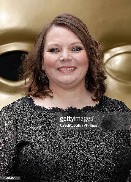 Joanna Scanlan arrives for the British Academy Television Craft Awards at The Brewery on April 24, 2016 in London, England.