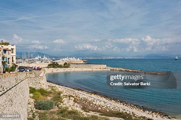 antibes - antibes beach stock pictures, royalty-free photos & images
