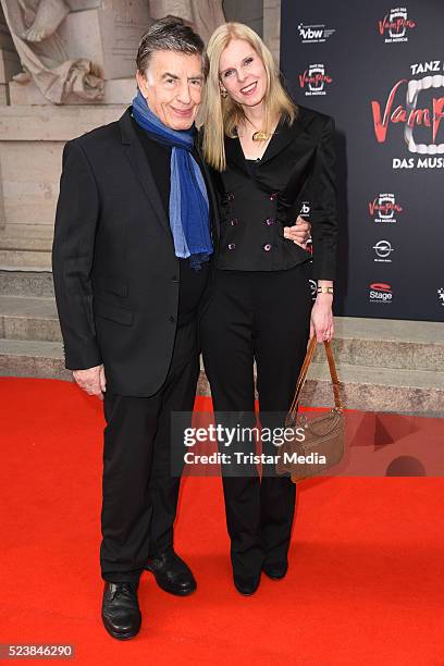 Rolf Kuehn and wife Melanie Kuehn attend the 'Tanz der Vampire' Musical Premiere on April 24, 2016 in Berlin, Germany.