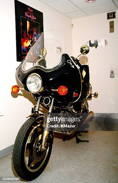 Prince's motorcycle from the "Purple Rain" film circa 1990 at Paisley Park in Chanhassen, Minnesota.