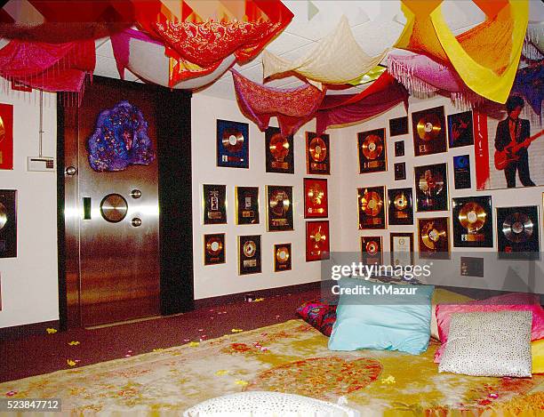 Prince's "Foo Foo Room" which contained his awards and the vault which had his original master recordings circa 1990 at Paisley Park in Chanhassen,...