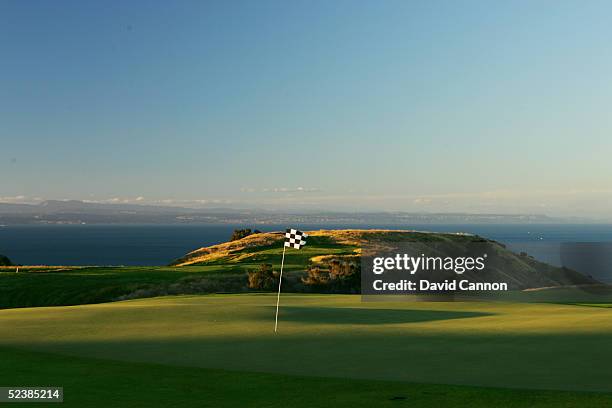 The 224 yard par3, 11th hole at Cape Kidnappers, on January 07 in Hawkes Bay, New Zealand.