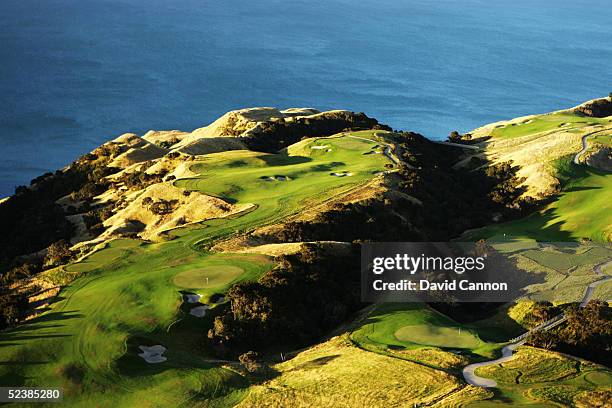 The 4th, 5th, 6th, 7th and 8th holes at Cape Kidnappers, on January 11 in Hawkes Bay, New Zealand.