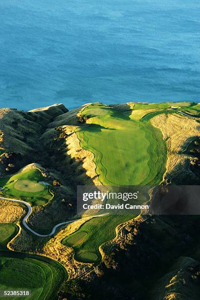 The par 4 12th hole at Cape Kidnappers, on January 11 in Hawkes Bay, New Zealand.