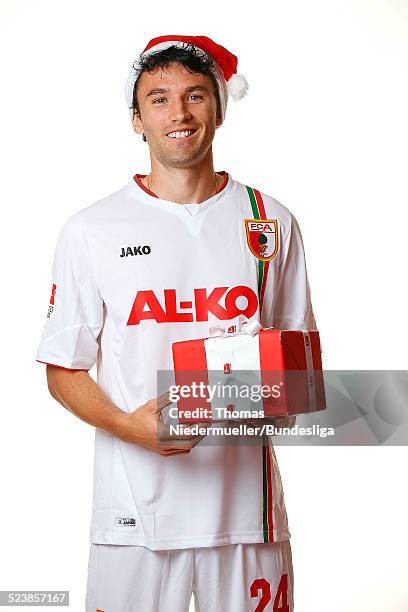 Michael Parkhurst pose during FC Augsburg Media Day for DFL at SGL Arena on September 18, 2013 in Augsburg, Germany.