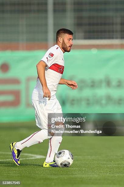 Tunay Torun of Stuttgart in action during the DFL Media Day on October 2, 2013 in Stuttgart, Germany.