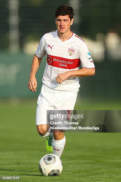 Marco Rojas of Stuttgart in action during the DFL Media Day on October 2, 2013 in Stuttgart, Germany.