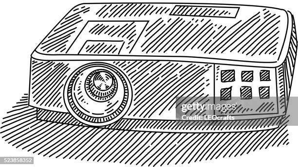 projector drawing - projector isolated stock illustrations