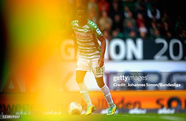 Fuerth-Spieler Abdul Rahman Baba im Einsatz beim Bundesliga-Relegations-Rueckspiel der SpVgg Greuther Fuerth gegen den Hamburger SV in der...