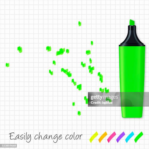 marshall islands map hand drawn on grid paper, green highlighter - majuro stock illustrations