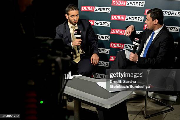 Studio Dubai Sports waehrend des Bundesligaspiels zwischen Borussia Dortmund und Bayern Muenchen im Signal Iduna Park am 23. November 2013 in...