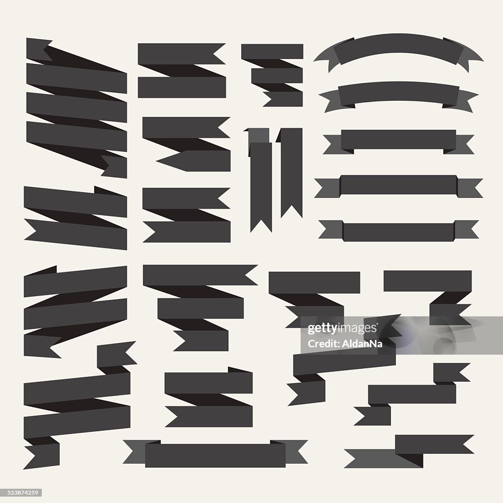 Black Ribbons Set High-Res Vector Graphic - Getty Images