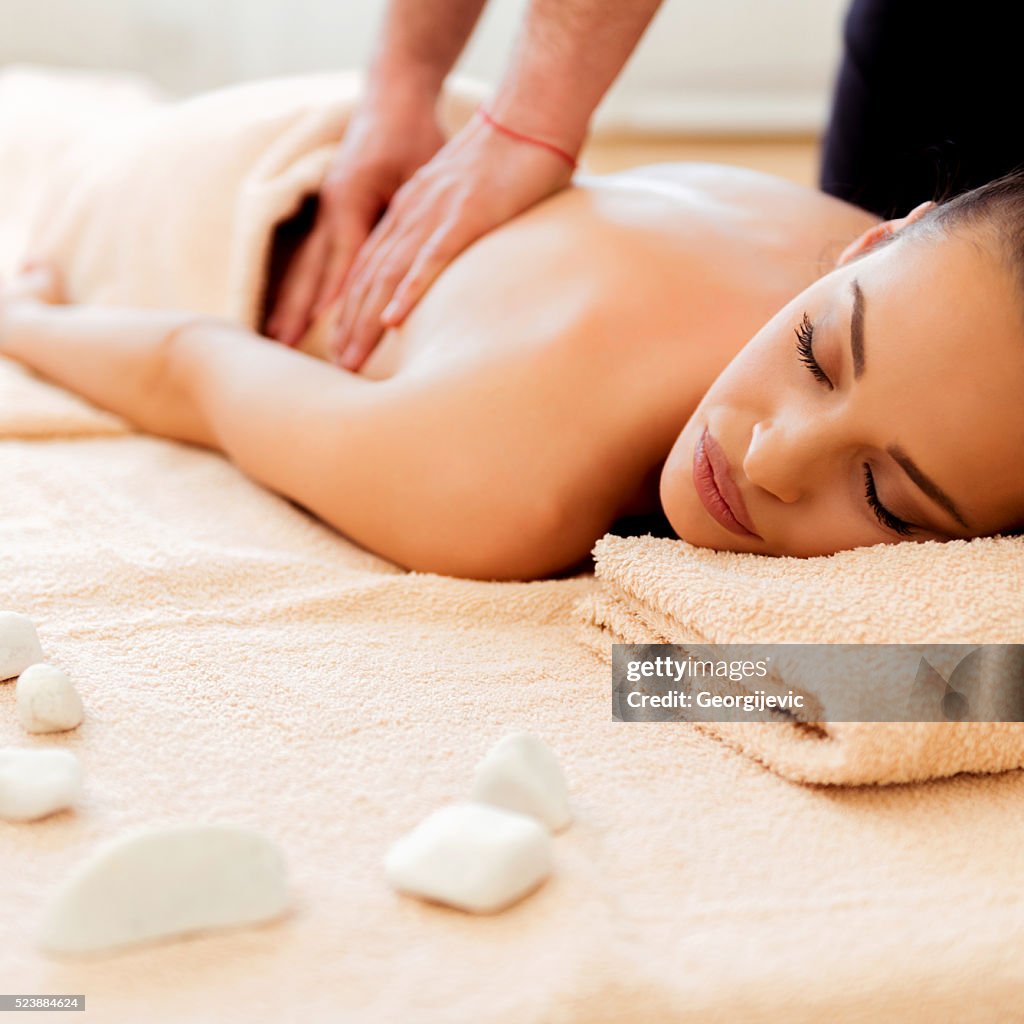 Getting a body massage