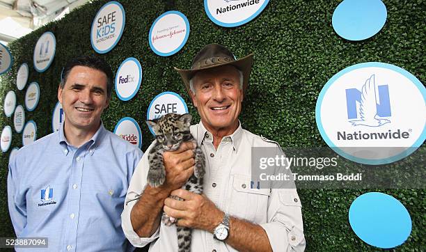 Nationwide Insurance Agent Mike Boyd and zoologist Jack Hanna attend Safe Kids Day 2016 presented by Nationwide at Smashbox Studios on April 24, 2016...