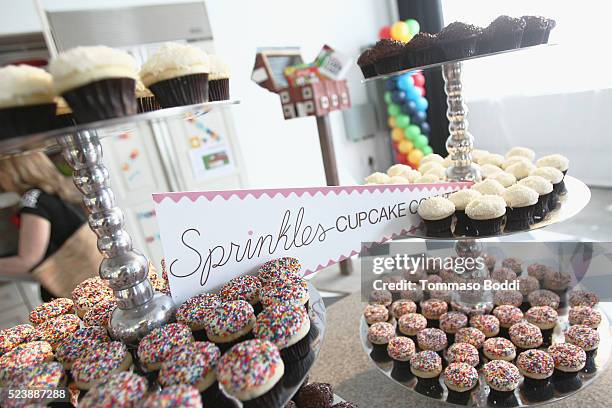 Sprinkles cupcake displayed at Safe Kids Day 2016 presented by Nationwide at Smashbox Studios on April 24, 2016 in Los Angeles, California.