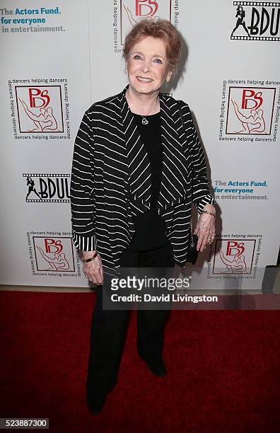 Actress Millicent Martin attends the Professional Dancer Society's Annual Gypsy Awards Luncheon at The Beverly Hilton Hotel on April 24, 2016 in...