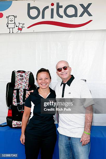 Dr. Peter S. Waldstein with Britax representative attend Safe Kids Day 2016 presented by Nationwide at Smashbox Studios on April 24, 2016 in Los...