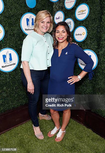 President of Safe Kids Worldwide Kate Carr and associate/vice president of brand marketing for Nationwide Elicia Azali attend Safe Kids Day 2016...