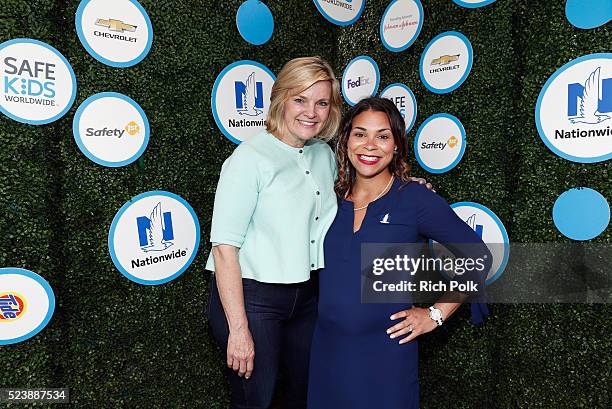 President of Safe Kids Worldwide Kate Carr and associate/vice president of brand marketing for Nationwide Elicia Azali attend Safe Kids Day 2016...